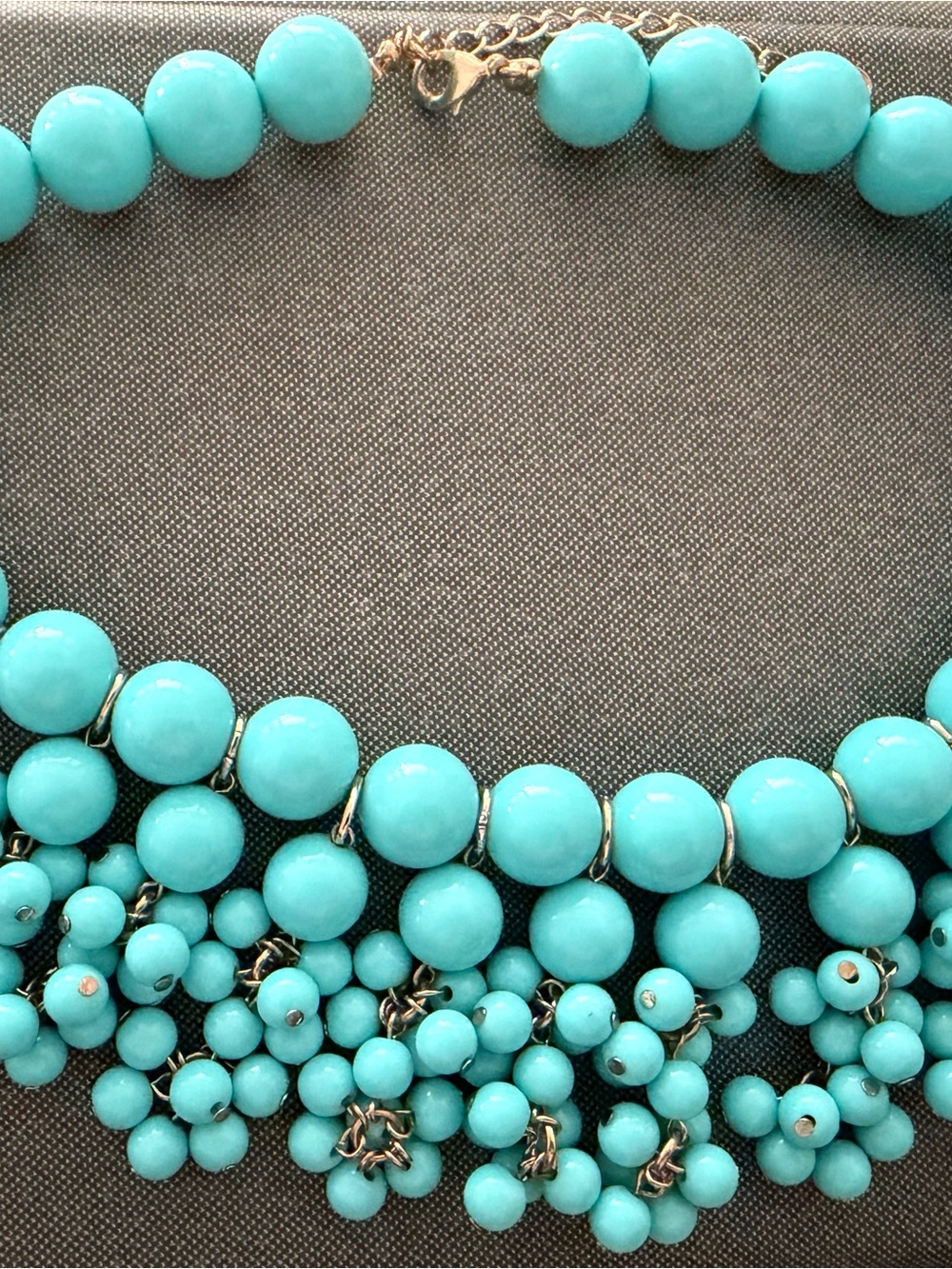 Turquoise Beaded Cluster Necklace - Women Jewelry